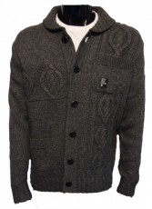 Glebe Shawl Neck Cable Knit Cardigan by Duck and Cover