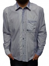 Fang Long Sleeve Stripe Panelled Shirt by Duck and Cover