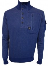 Gavin Funnel Neck Marl Sweatshirt by Duck and Cover
