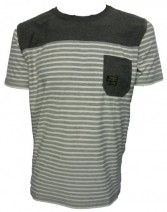 Cade Woven Stripe Pocket T Shirt Cade Woven Stripe Pocket T Shirt