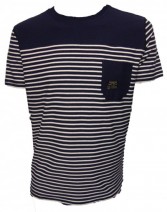Cade Woven Stripe Pocket T Shirt Cade Woven Stripe Pocket T Shirt