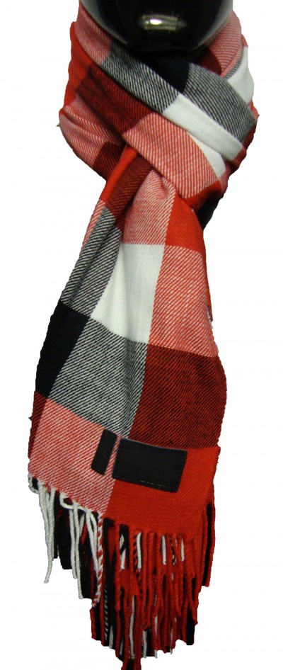 Selisa Service Large Check Scarf Selisa Service Large Check Scarf garment details