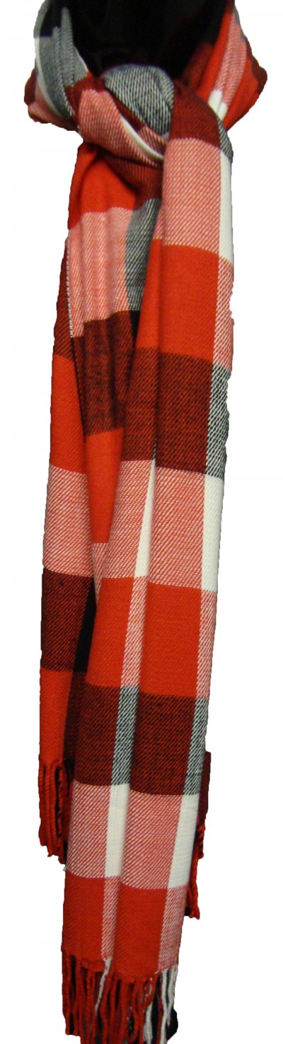 Selisa Service Large Check Scarf Selisa Service Large Check Scarf garment details