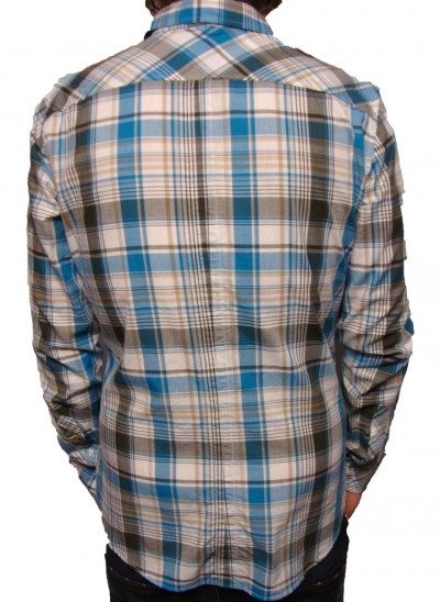 Saisati Zip Pocket Check Shirt garment details
