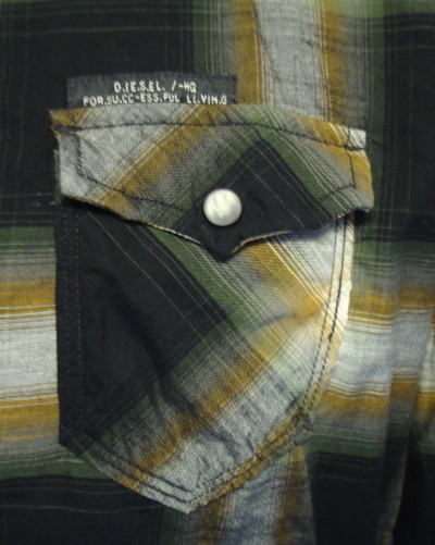 Swalky RS Popper Check Shirt garment details