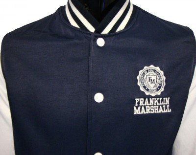 Crest Logo Baseball Jacket garment details