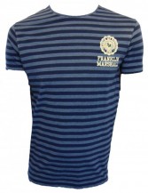 Striped Cracked Logo T Shirt by F&M