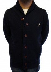 J8207 Shawl Collar Sweat Cardigan by Fred Perry