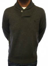 K8235 Shawl Neck Merino Knit by Fred Perry