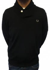 K8235 Shawl Neck Merino Knit by Fred Perry