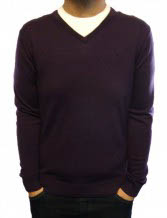 K8225 Merino Wool V Neck Knitwear by Fred Perry