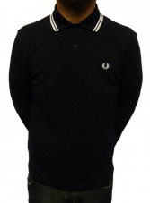 M4261 Long Sleeve Tipped Pique Polo Shirt by Fred Perry