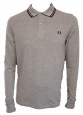 M1392 Tipped Long Sleeve Polo Shirt 