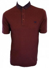 M1360 Overdyed Gingham Trim Polo Shirt 