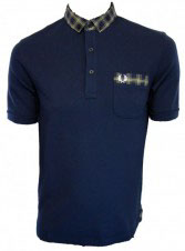 M1359 Woven Check Collar Polo Shirt 