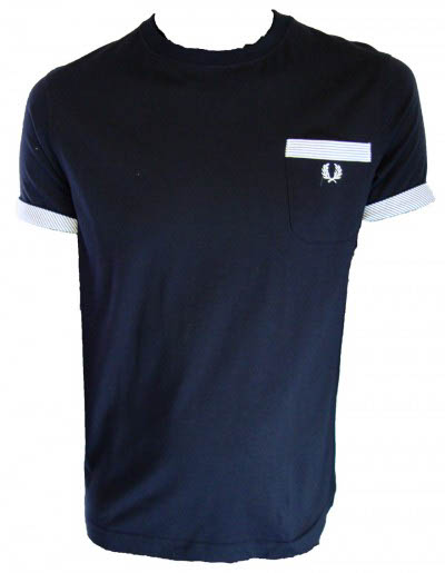 Fred Perry M9221 Woven Stripe Trim T Shirt T-Shirts, from ApacheOnline :  menswear fashion m9221 woven stripe trim t shirt mens