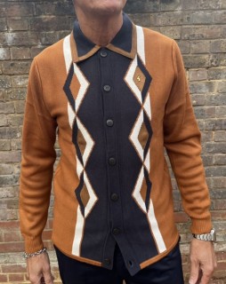 V51GM23 Penfold Knitted Polo Cardigan