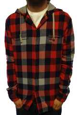 Sjood L/S Hooded Check Shirt by 