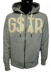 Isaac Hooded Zip Logo Sweat by G-Star Raw