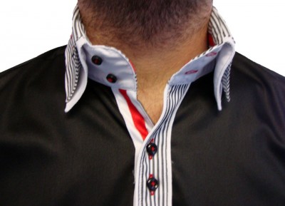 72160 Stripe Double Collar Shirt 72160 Stripe Double Collar Shirt garment details