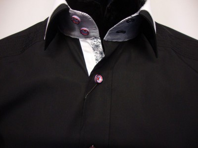 72140 Long Sleeve Double Collar Shirt garment details