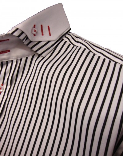 72308 Double Collar Stripe Shirt 72308 Double Collar Stripe Shirt garment details