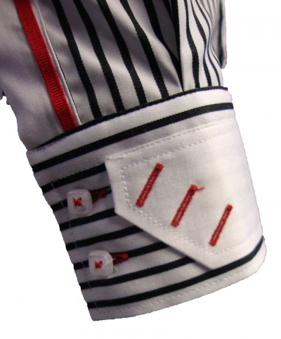 72308 Double Collar Stripe Shirt 72308 Double Collar Stripe Shirt garment details