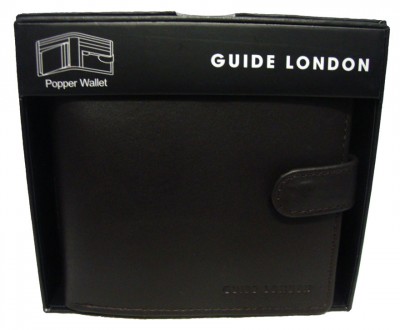 WT101 Popper Leather Wallet garment details