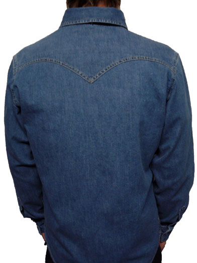 L/S Core Western Mid Stock Denim Shirt garment details