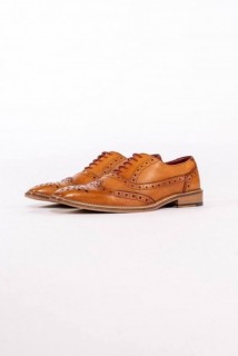 Larkin Tan Leather Brogue Shoe