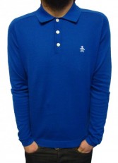 1DSG0212GP Long Sleeve Knitted Polo Shirt by Penguin