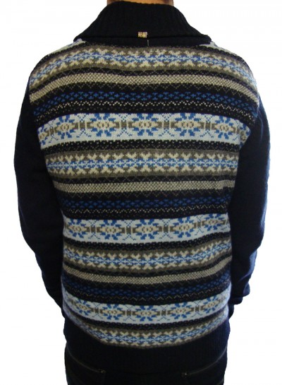 750810 Shawl Neck Pattern Knitwear garment details