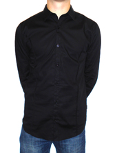 Z610203 L/S Plain Stretch Shirt by 