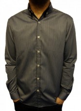 712100 Double Collar Stripe Shirt 