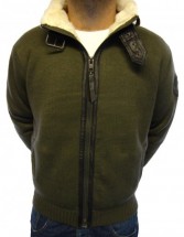 PL Shelter Zip Thru Fur Trim Knitwear by
