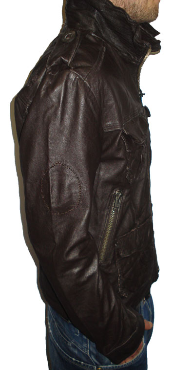 Brad Leather Jacket garment details