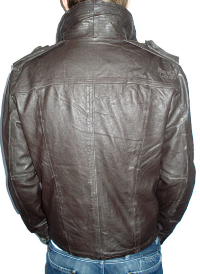 Brad Leather Jacket garment details