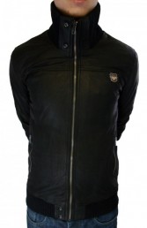 Basic Crashed Biker Leather Jacket by Superdry