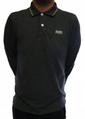 Preppy Long Sleeve Polo Shirt by Superdry