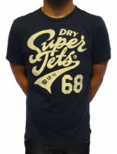 Superflow Jets Entry Flocked T Shirt by Superdry