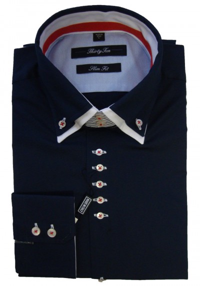 Pescara Double Collar Shirt garment details