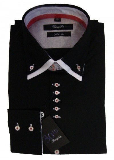 Pescara Double Collar Shirt garment details