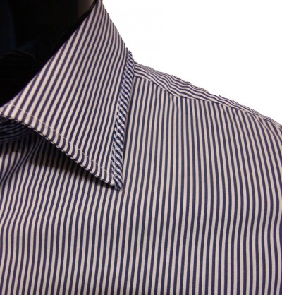 Prato Check Trimmed Stripe Shirt garment details
