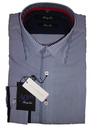Prato Check Trimmed Stripe Shirt garment details