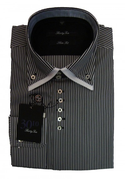 Venice Stripe Double Collar Shirt Venice Stripe Double Collar Shirt garment details
