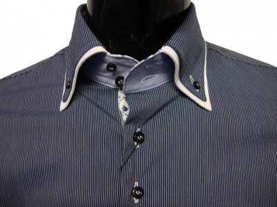 Naples Stripe Double Collar Shirt Naples Stripe Double Collar Shirt garment details