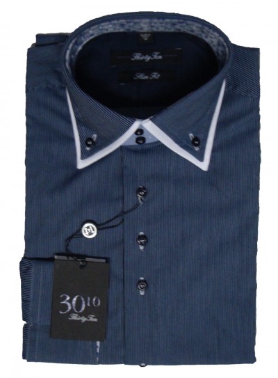 Naples Stripe Double Collar Shirt Naples Stripe Double Collar Shirt garment details