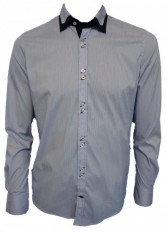 San Marino Striped Double Collar Shirt by 3010 Thirty Ten