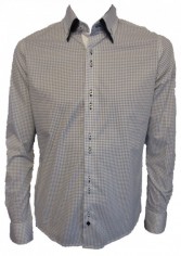 Ascoli Retro Print Double Collar Shirt by 3010 Thirty Ten