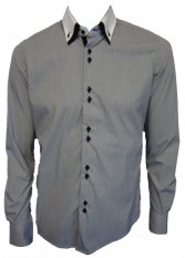 Padova Double Collar Plain Shirt by 3010 Thirty Ten